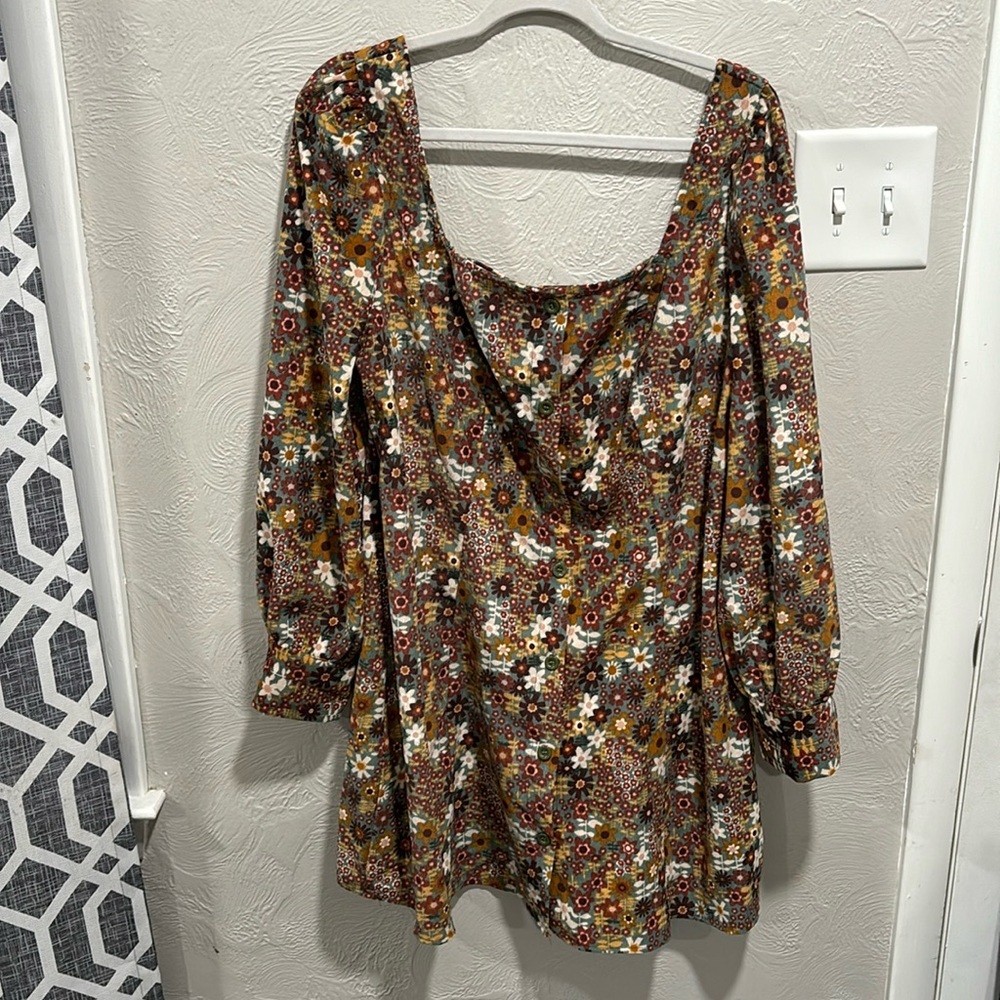 Cider Floral Mini Dress - Multicolor